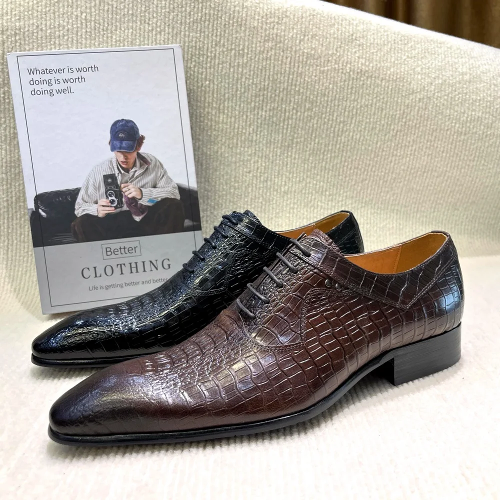 Men'S Formal Wear For Office - أحذية أكسفورد إيطالية فاخرة بمقدمة مدببة
