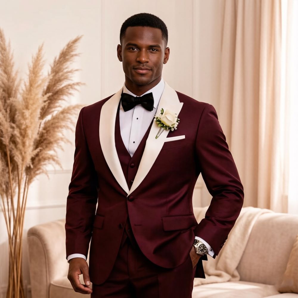 Men'S Formal Wear For Reception - بدلة رجالية رسمية من 3 قطع