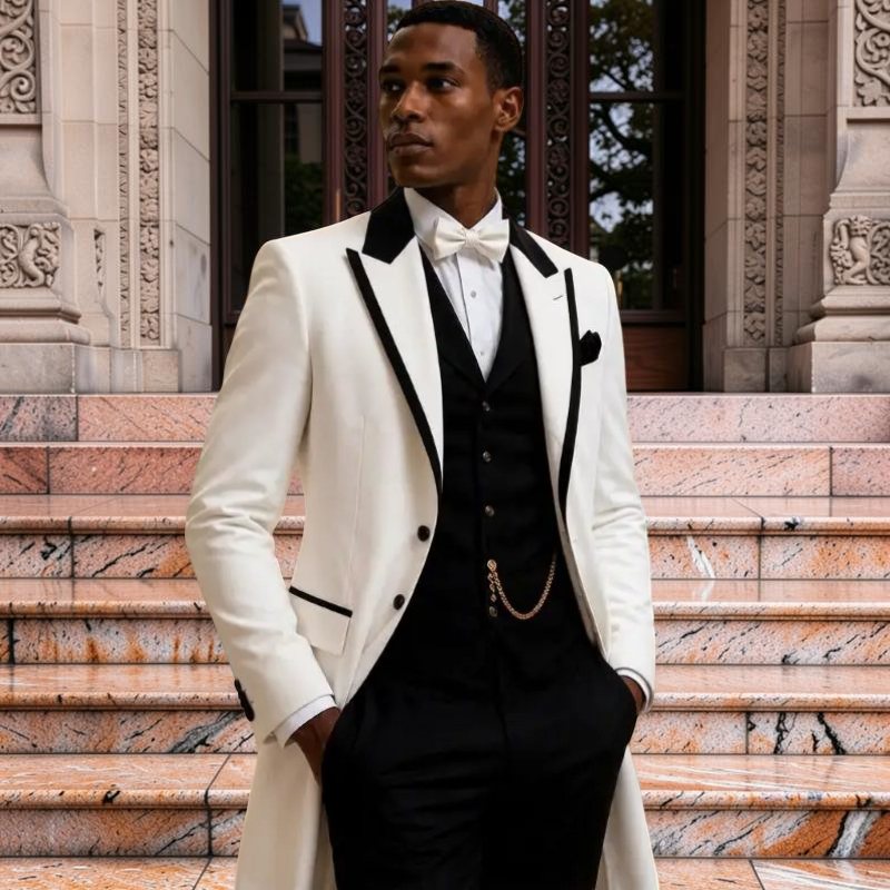 Formal Wear For Men In Wedding - 3 قطع بدلات زفاف رجالية بقصة