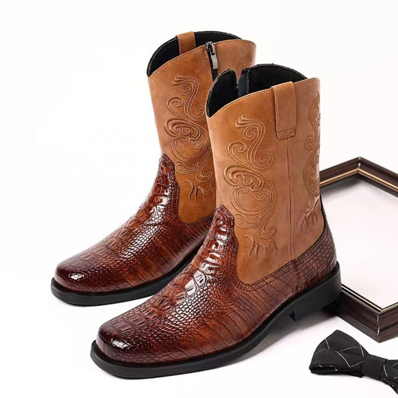 Men'S Ethnic & Formal Designer Wear Studio S - من المألوف تنقش عارضة الرجال أحذية