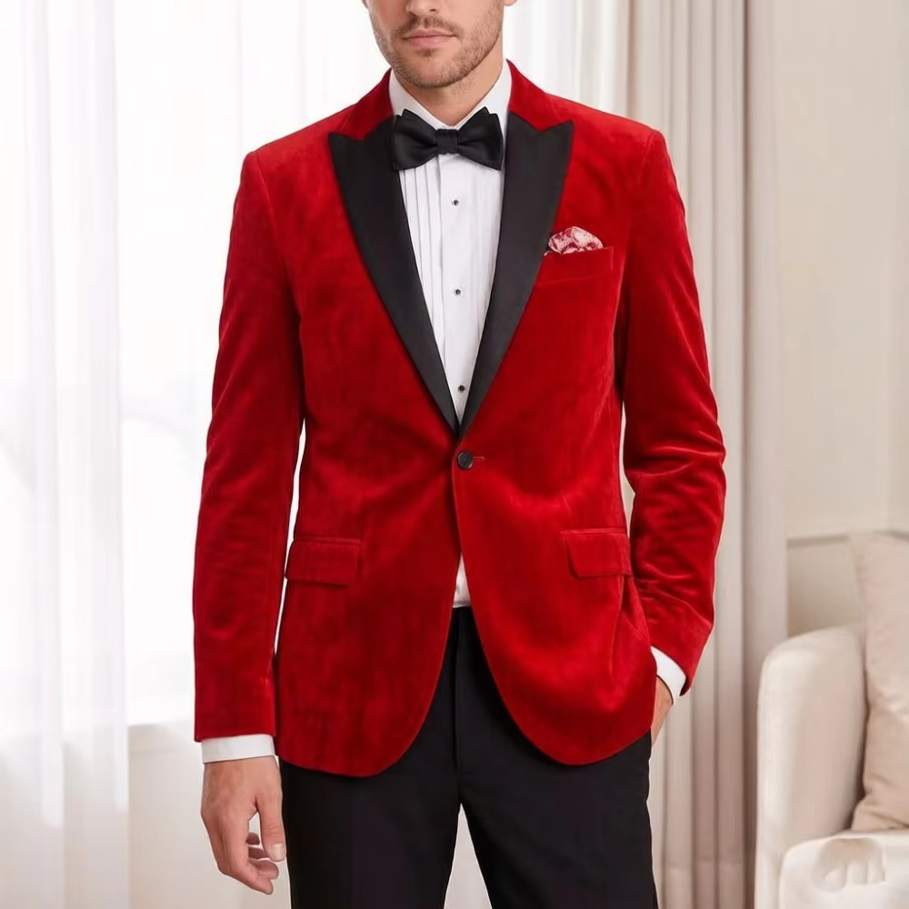 بدلات رسمية مخملية للرجال بقصة - مراجعة Men'S Formal Wear For Reception وسعره