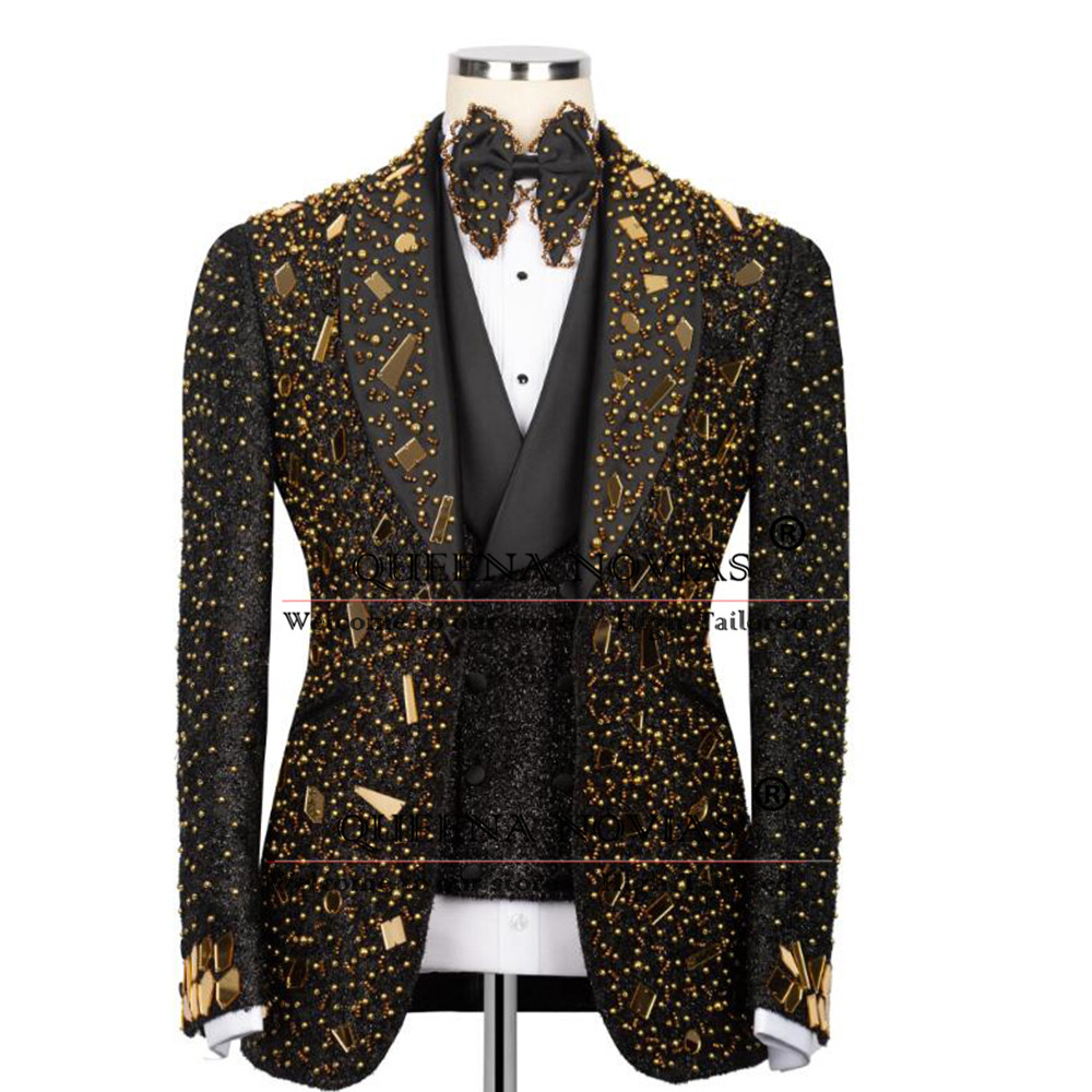 بدلة مطرزة بالكريستال اللامع ل - مراجعة Men'S Formal Wear For Reception وسعره