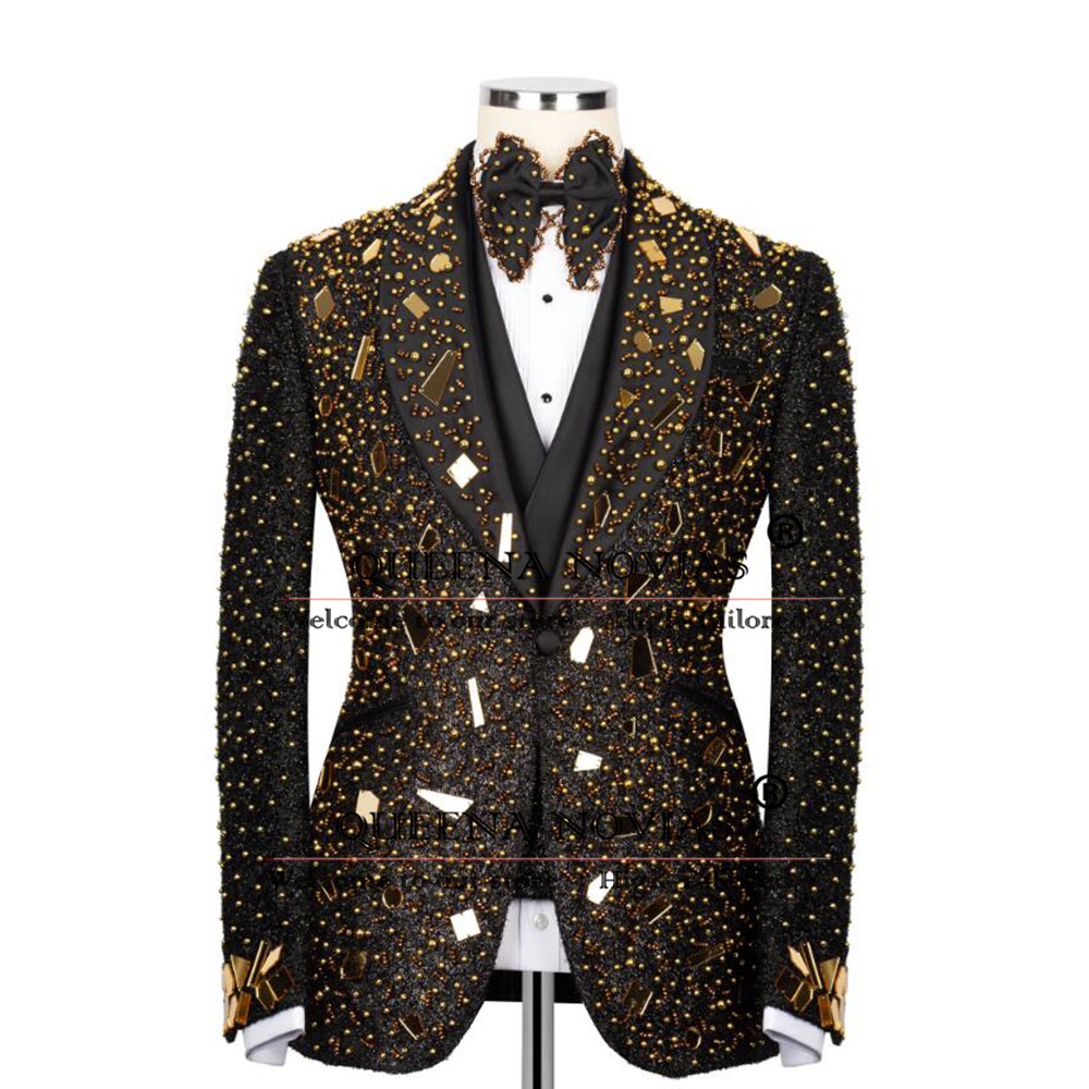بدلة مطرزة بالكريستال اللامع ل - مراجعة Men'S Formal Wear For Reception وسعره