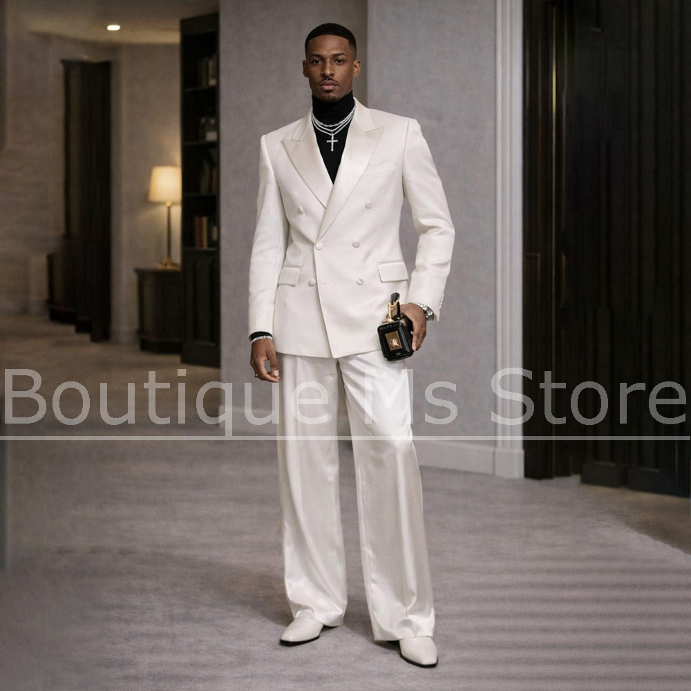 بدلة رجالية بيضاء من الساتان م - مراجعة Formal Wear For Men In Wedding وسعره