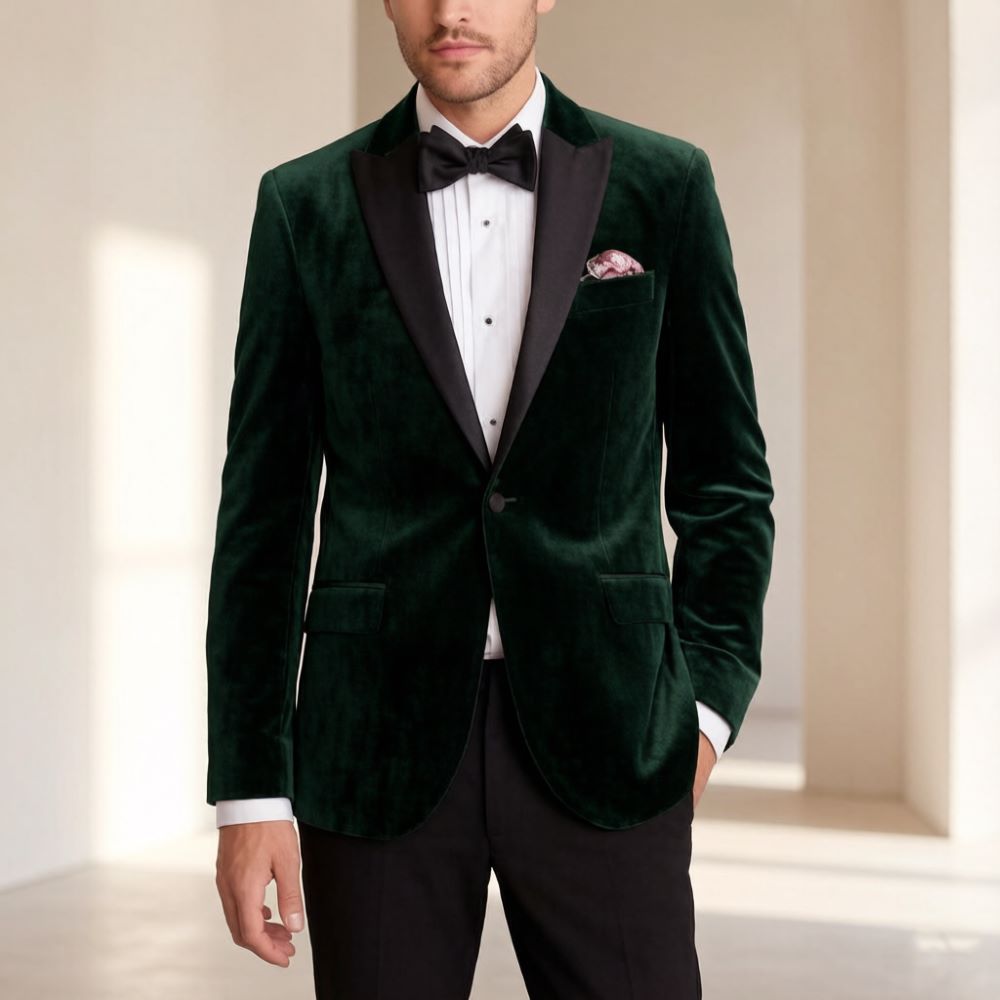 بدلات رسمية مخملية للرجال بقصة - مراجعة Men'S Formal Wear For Reception وسعره