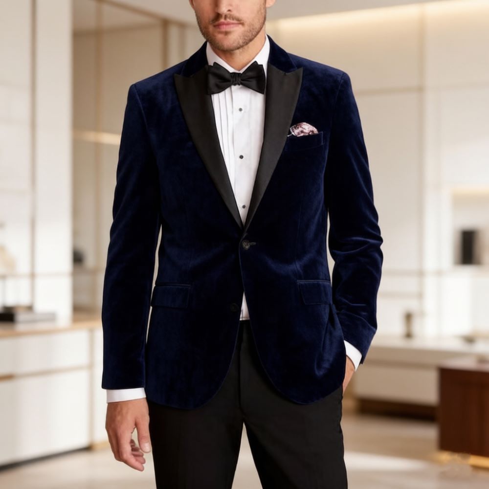 بدلات رسمية مخملية للرجال بقصة - مراجعة Men'S Formal Wear For Reception وسعره