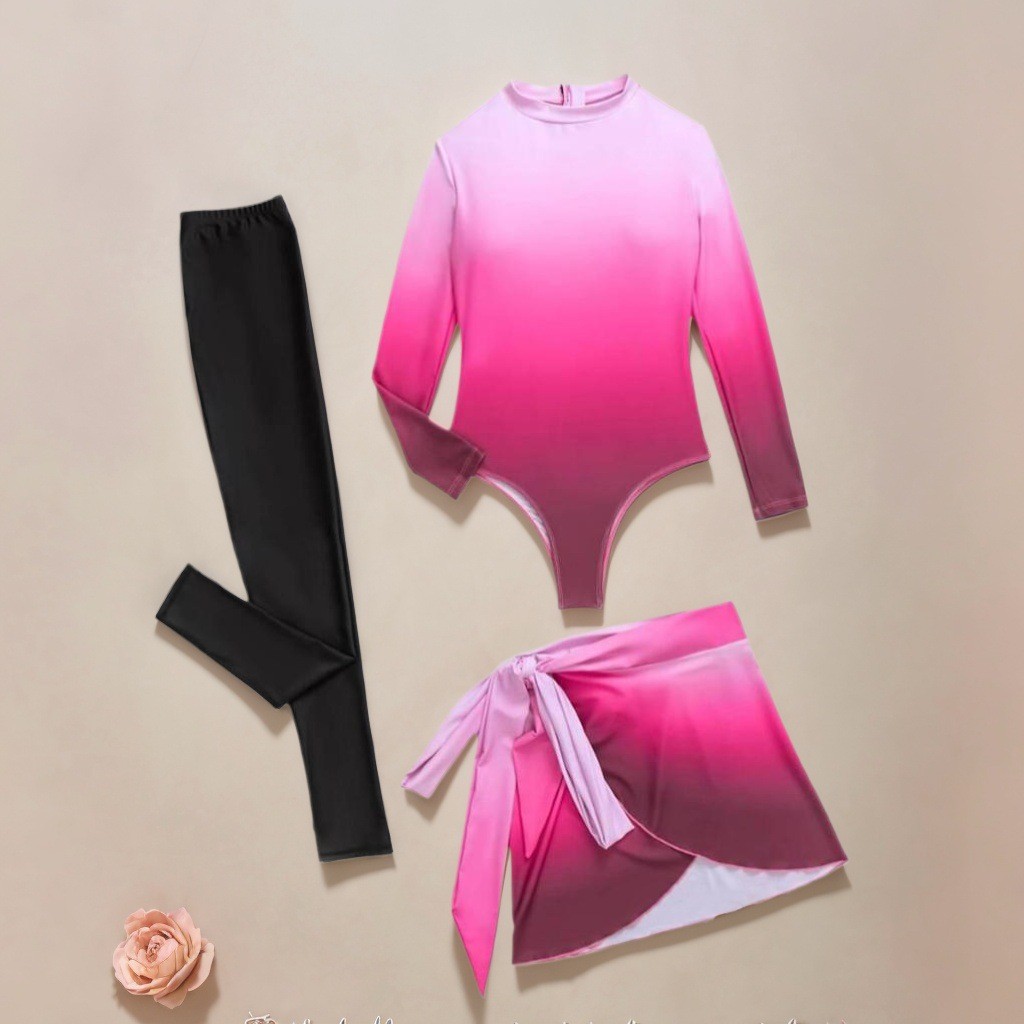 بدلة سباحة زرقاء بأكمام طويلة  - مراجعة Slim Fit Suit Set وسعره